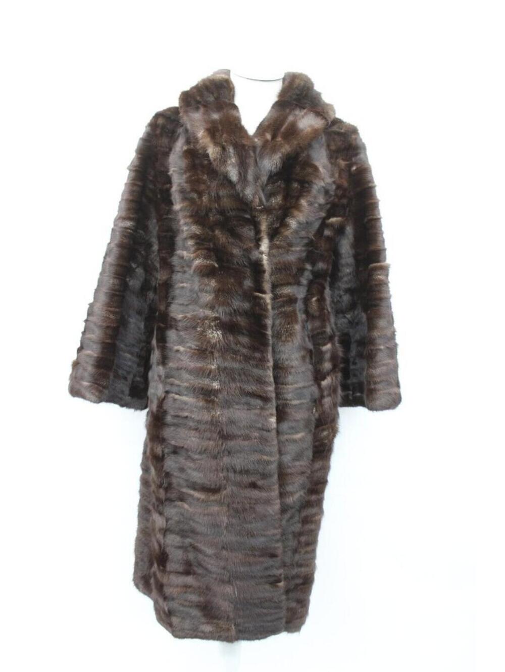 !MINT PLAIN BROWN FOX PAWS FUR COAT JACKET WOMEN WOMAN SIZE 6 SMALL